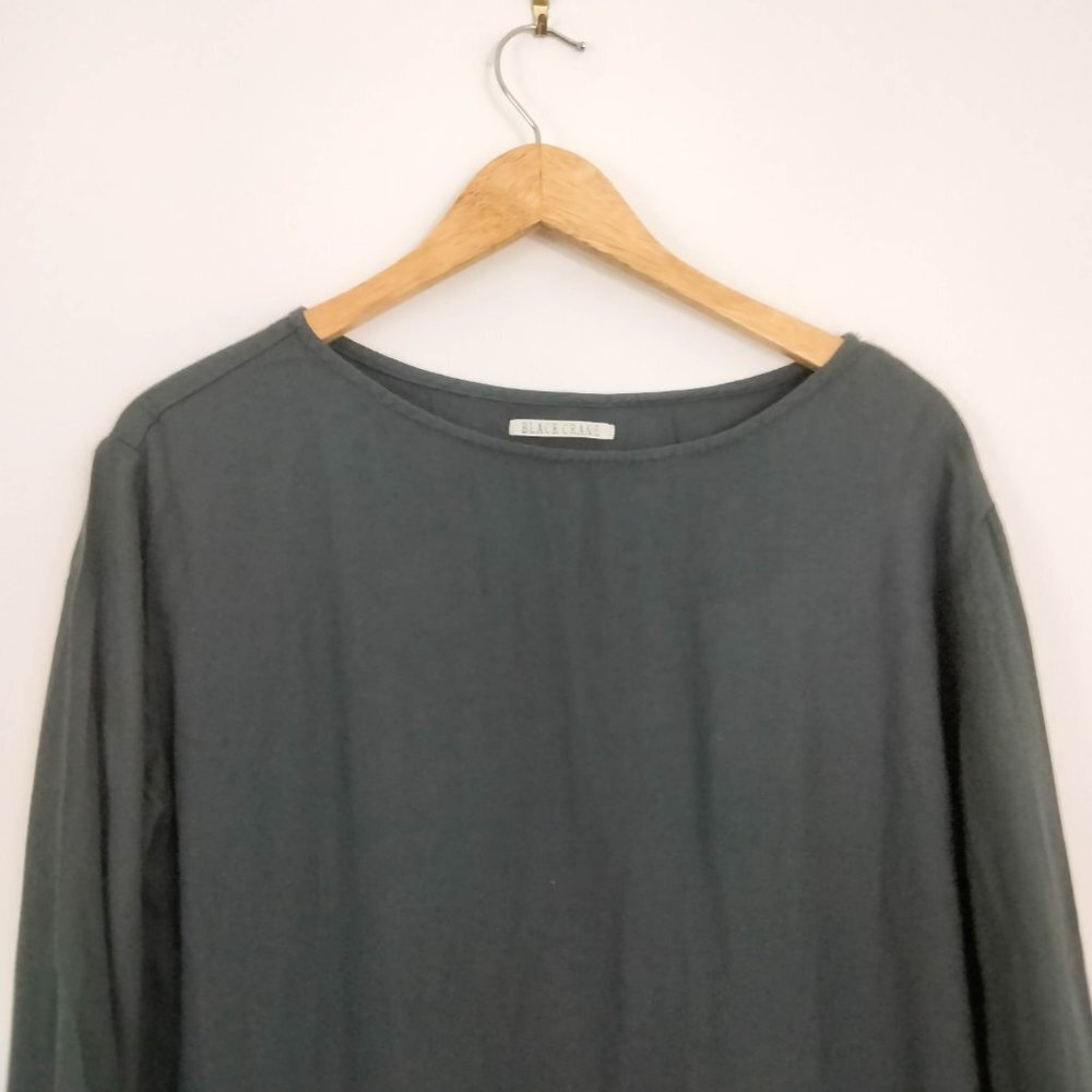 Black Crane Slim Dress Rayon Wool Small - Picture 4 of 10